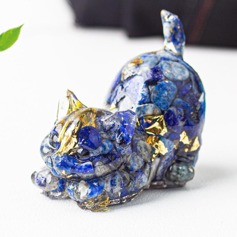 Cute Cat Crystal Gravel\Desktop Ornaments Natural Crystal Kitten Home Office Cute Small Ornaments