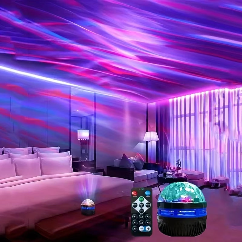 Galaxy Starry Sky Projector Light USB Remote Control Rotating Multicolour Night Light for Bedrooms Ambiance Christmas Decoration