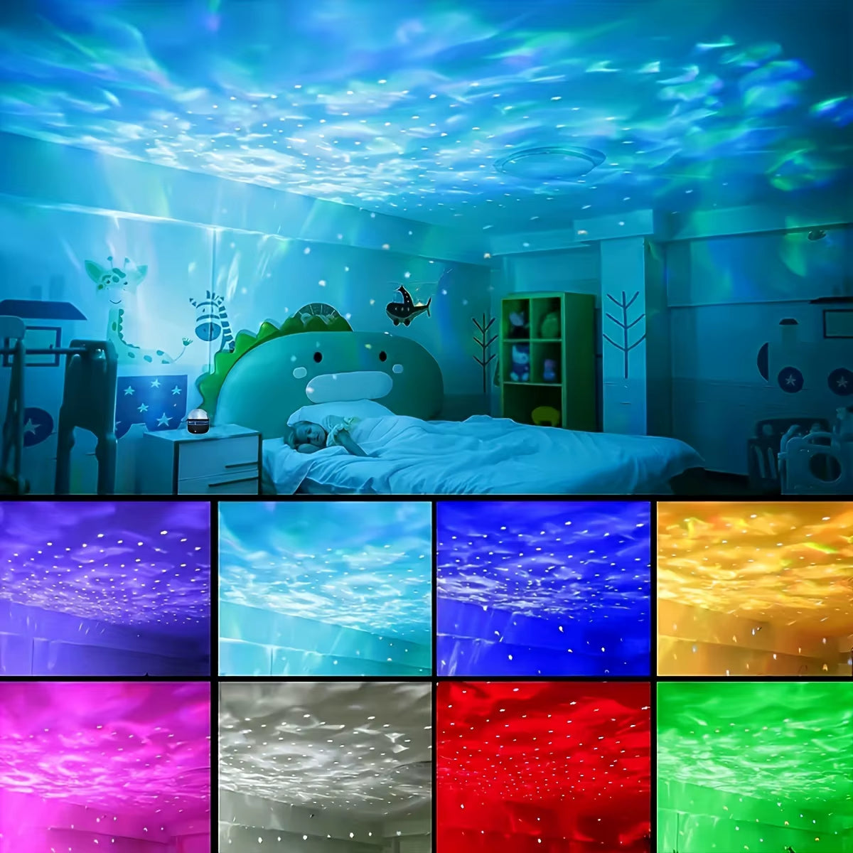 Galaxy Starry Sky Projector Light USB Remote Control Rotating Multicolour Night Light for Bedrooms Ambiance Christmas Decoration