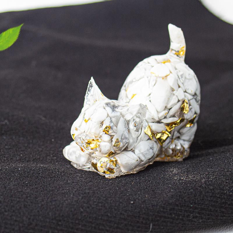 Cute Cat Crystal Gravel\Desktop Ornaments Natural Crystal Kitten Home Office Cute Small Ornaments